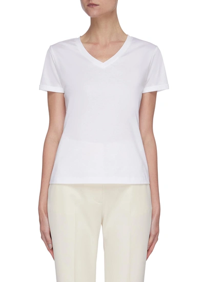 Shop Equil Regular Fit V-neck T-shirt In White