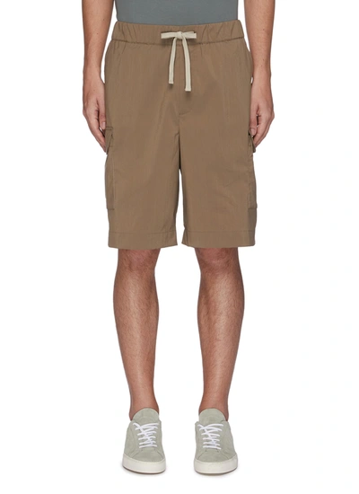 Shop Equil Drawstring Cargo Shorts In Brown