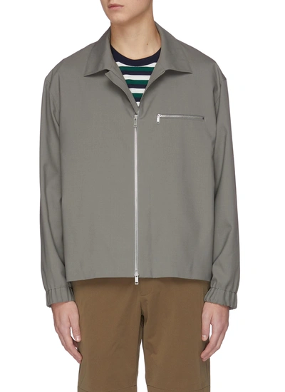 Shop Equil Zipped Shirt Jacket In Grey