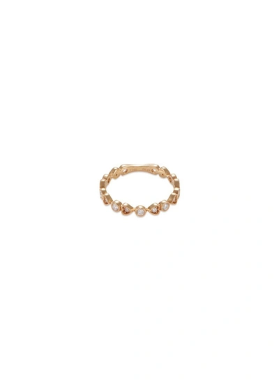 Shop Lorde Jewlery 'rose Heart' Diamond 18k Rose Gold Ring In Metallic