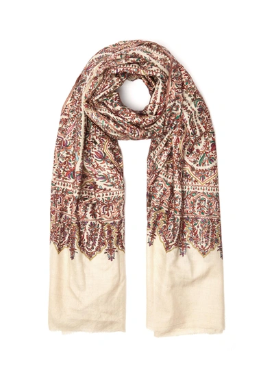 Shop Akee International Embroidered Handwoven Pashmina Shawl In Multi-colour