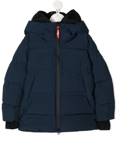 Shop Ai-riders On The Storm Padded Jacket In Blue