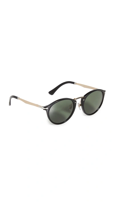 Shop Persol Po3248s Sartoria Sunglasses In Black/gold