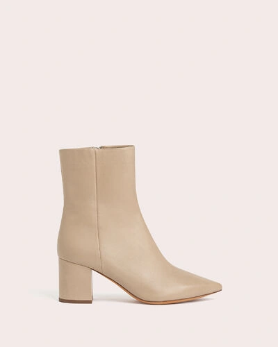 Shop Iro Astryd Leather Ankle Boots In Beige