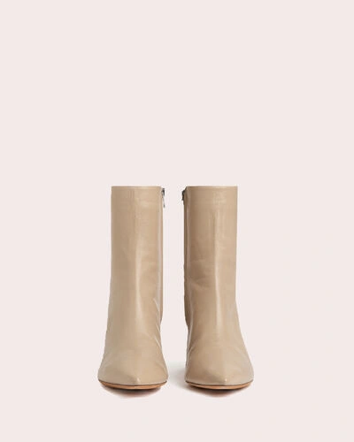 Shop Iro Astryd Leather Ankle Boots In Beige