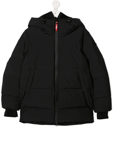 Shop Ai-riders On The Storm Hooded Padded Jacket In Black