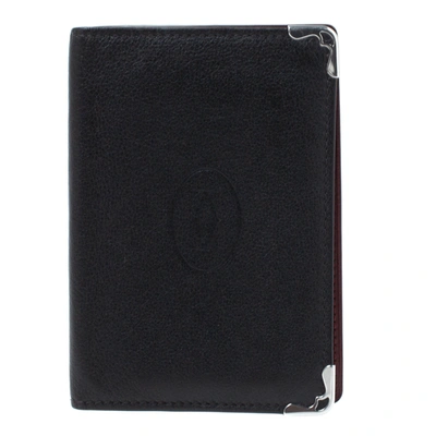 Pre-owned Cartier Card Holder In Black