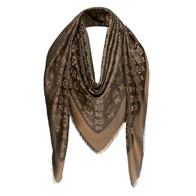 Pre-owned Louis Vuitton Brown Monogram Shine Shawl