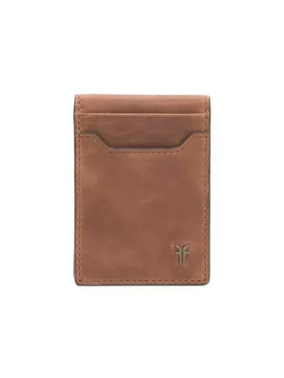 Shop Frye Holden Leather Folded Card Case In Whiskey