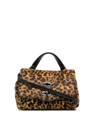 Shop Zanellato Postina Baby Leather Handbag In Animalier