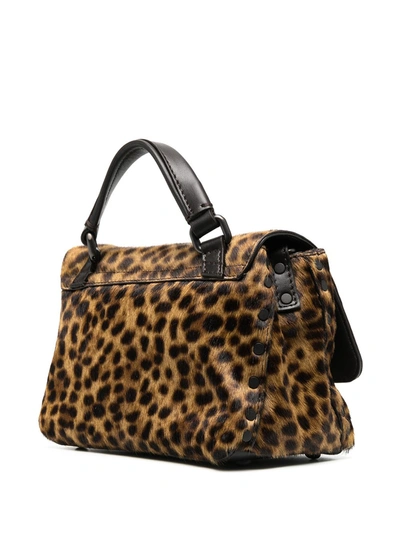Shop Zanellato Postina Baby Leather Handbag In Animalier