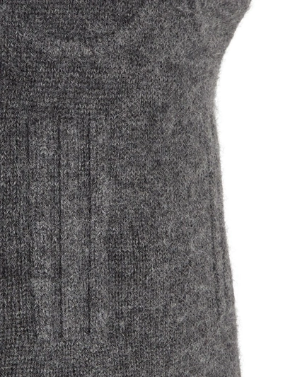Shop Fendi Wool Dress In Grey