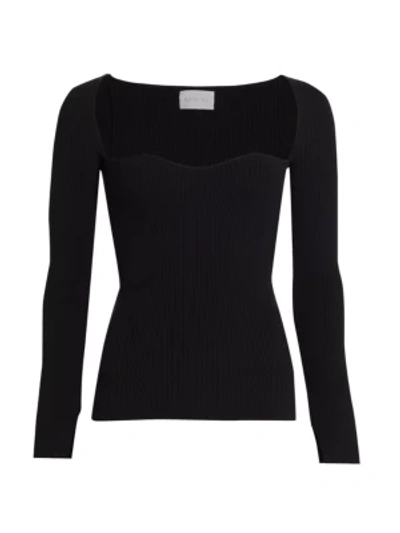 Shop Eleven Six Mara Bustier Sweater In Black