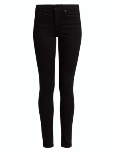 Shop Rag & Bone Cate Mid-rise Skinny Jeans In Black
