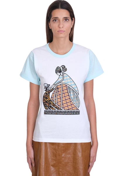 Shop Lanvin Patchwork Mother And Child T-shirt In White Cotton