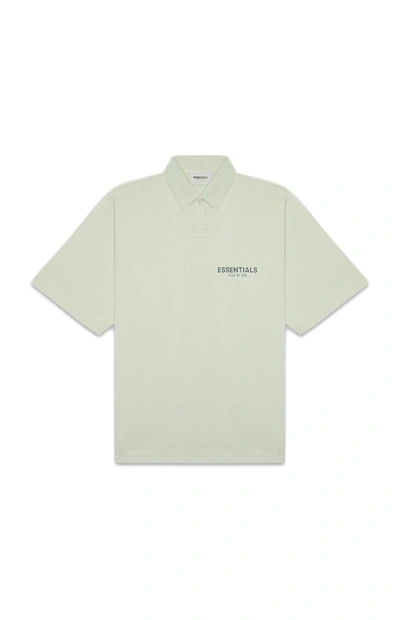 Pre-owned Fear Of God  Essentials Short Sleeve Boxy Polo Alfalfa Sage