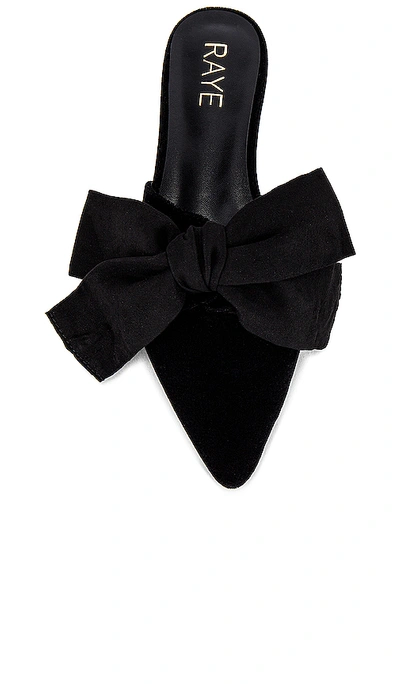 Raye Magnolia Slide In Black Velvet