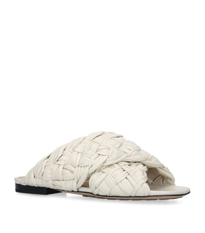 Shop Bottega Veneta Leather Bv Board Sandals