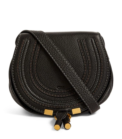 Shop Chloé Mini Marcie Saddle Bag In Black
