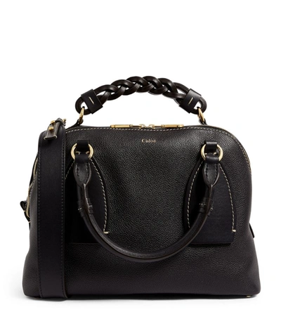 Shop Chloé Medium Leather Daria Top-handle Bag