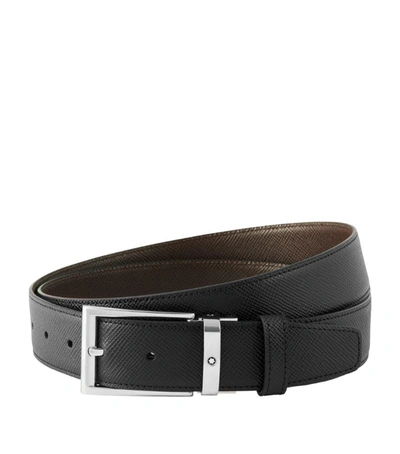 Shop Montblanc Saffiano Leather Reversible Belt