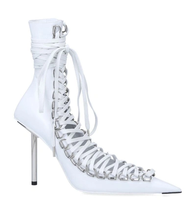 Shop Balenciaga Leather Corset Ankle Boots 110