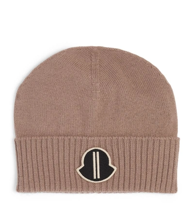 Shop Rick Owens + Moncler Knitted Beanie