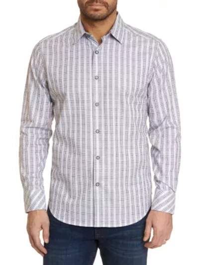 Shop Robert Graham Illusionist Classic-fit Ombre Check Sport Shirt In Grey