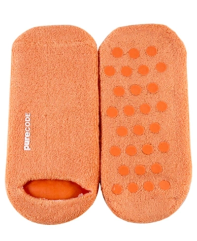 Shop Purecode Moisturizing Gel Socks In Peach