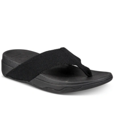 Shop Fitflop Women's Surfa Toe-thongs Sandal In Black