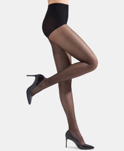 Shop Natori Women's Silky Sheer Control Top Pantyhose In Black