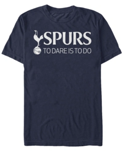 Shop Tottenham Hotspur Football Club Men's To Dare Is To Do Short Sleeve T-shirt In Navy