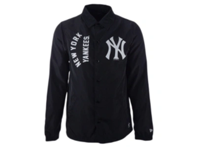 Shop New Era New York Yankees Men's Snap Front Jacket In Black