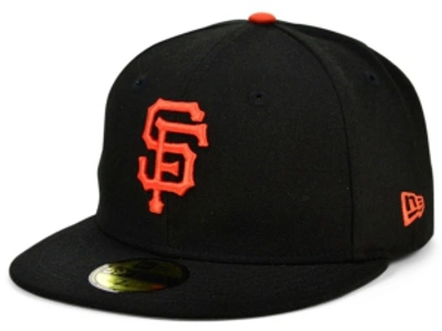 Shop New Era San Francisco Giants 100th Patch 59fifty Cap In Black