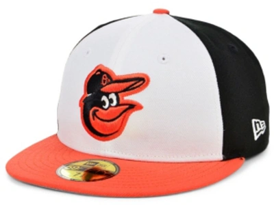 Shop New Era Baltimore Orioles 100th Patch 59fifty Cap In Black/orange