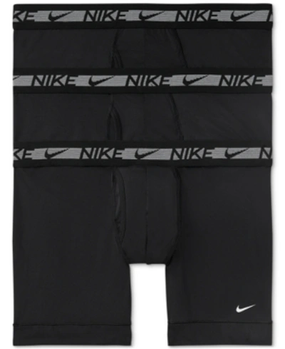 Shop Nike Men's 3-pack Flex Micro Boxer Briefs In Black