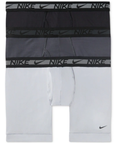 Shop Nike Men's 3-pack Flex Micro Boxer Briefs In Wolf Grey/anthracite/black