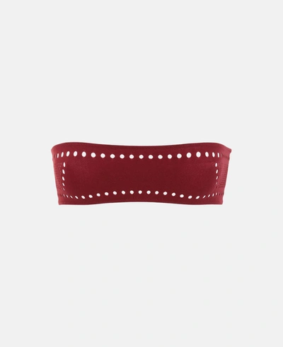 Shop Stella Mccartney Red Stellawear Bandeau Bra