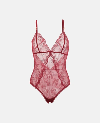 Shop Stella Mccartney Anna Blooming Bodysuit In Red