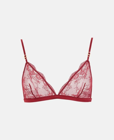 Shop Stella Mccartney Red Anna Blooming Soft Cup Bra