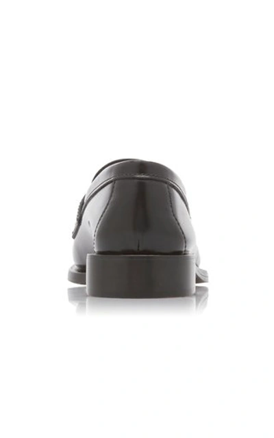 Prada Leather Loafers In Black