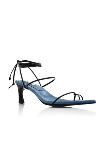 Shop Reike Nen Odd Pair Two-tone Suede Sandals In Blue