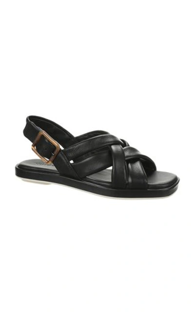 Shop Vince Rexx Leather Sandals In Black