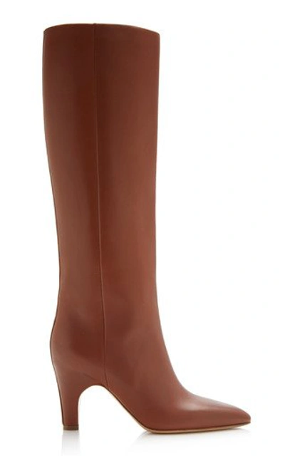 Shop Gabriela Hearst Luther Leather Knee Boots In Brown