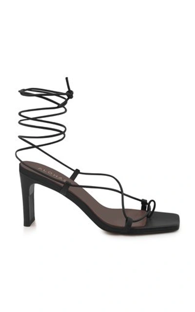 Shop Alohas Bellini Strappy Leather Sandals In Black