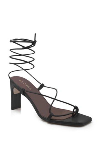 Shop Alohas Bellini Strappy Leather Sandals In Black