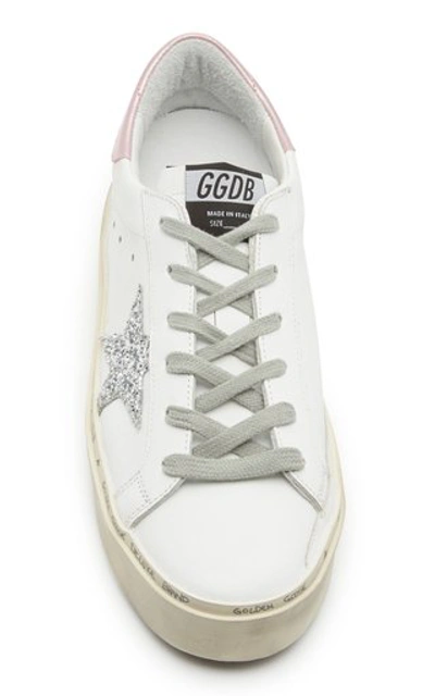 Shop Golden Goose Hi Star Leather Low-top Sneakers  In White