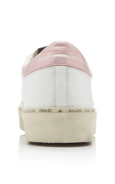 Shop Golden Goose Hi Star Leather Low-top Trainers  In White