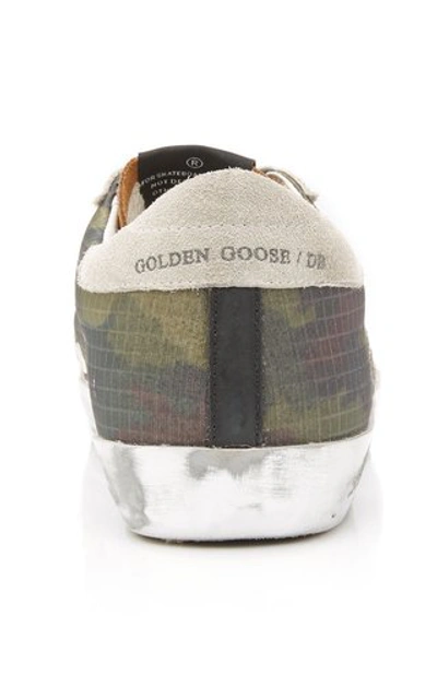 Shop Golden Goose Superstar Ripstop And Suede Sneakers In Green