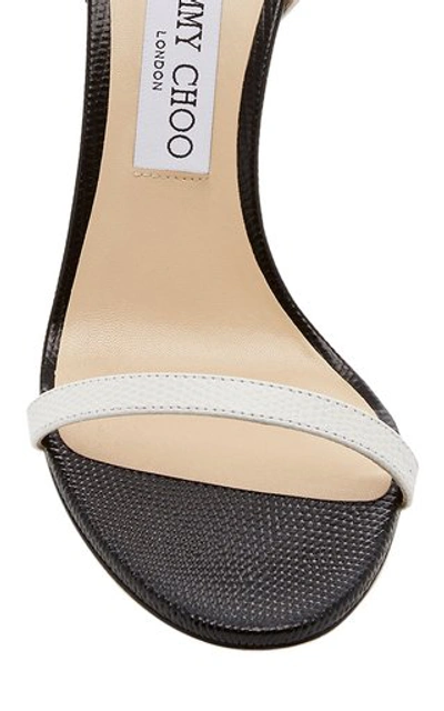 Shop Jimmy Choo Minny Contrast Sandals In Black/white